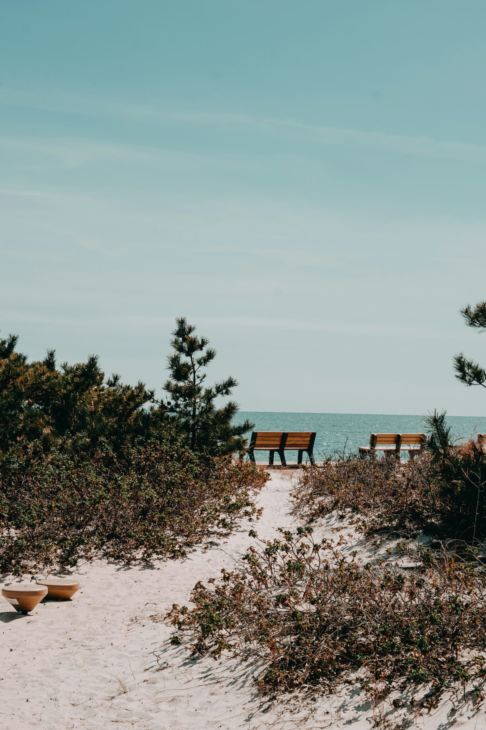 Calm beach scene